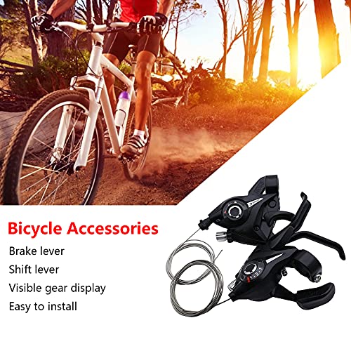 Xinlie Palanca de Cambios y Freno de Aluminio, 3x7 para Bicicleta de Montaña, Bicicletas Urbanas, Bicicletas de Carrera, Bicicletas Plegables