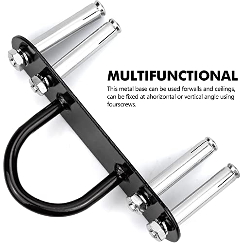 Xiumeso Anclaje de Suspensión, Soporte de Anclaje de Montaje en Techo de Pared Gancho Cuerda de Escalada Columpio Saco de Arena, Montajes de Pared de Entrenamiento, Con 4 Tornillos para Fitness, Yoga