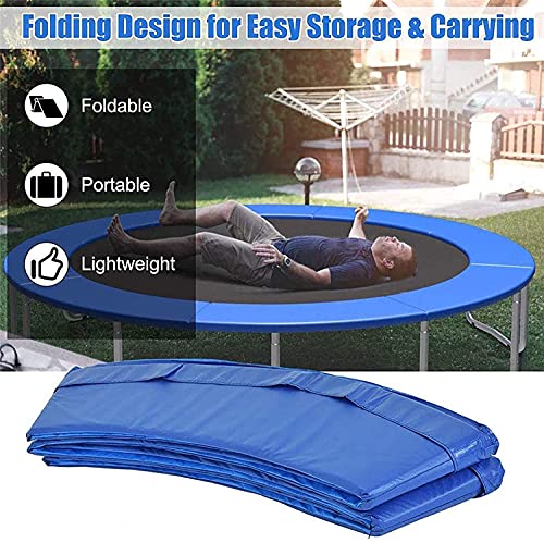 XIUWOUG Cubierta de Proteccion Borde Cama elástica y Trampolines, Cojín de protección Azul de PVC Cubierta para Cama elástica trampolín de 183/244/305/366/427 cm,244cm(8ft)