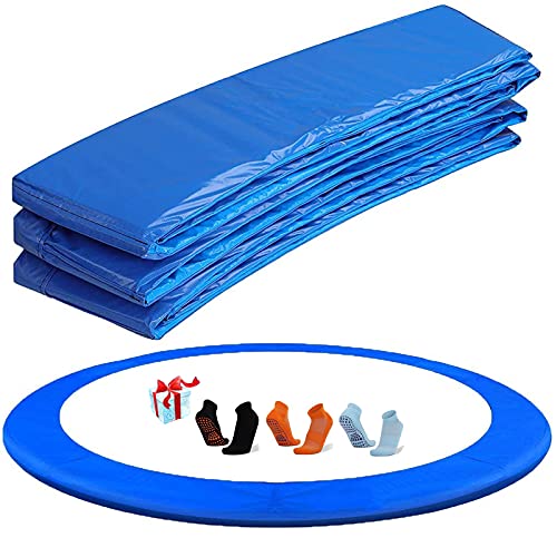 XIUWOUG Cubierta de Proteccion Borde Cama elástica y Trampolines, Cojín de protección Azul de PVC Cubierta para Cama elástica trampolín de 183/244/305/366/427 cm,244cm(8ft)