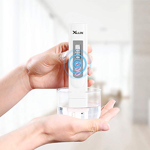 XLUX Medidor Blanco de Digital de Calidad del Agua para Filtro Osmosis inversa Probar Rango de medición de 0-9.990 ppm TDS