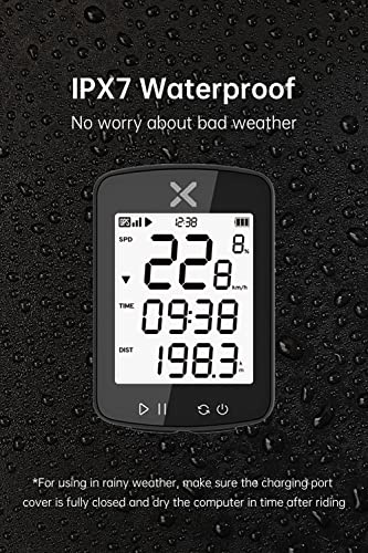 XOSS G Gen2 Computadora de Bicicleta, Ciclocomputador GPS, IPX7 Impermeable Cuentakilometros con Retroiluminación, 2,2 Pulgadas HD De Pantalla Velocimetro Bicicleta, 28H de Duración de la Batería