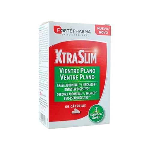 XtraSlim Vientre Plano es un complemento alimenticio elaborado a base mate, cola, y comino. Además, aporta dos cepas microbióticas e inulina de achicora que refuezan la fórmula. Cápsula