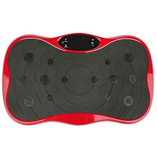 XUANYU Plataforma vibratoria Fitness Shaper con altavoz Bluetooth, pantalla LCD y bandas de entrenamiento (negro y rojo)