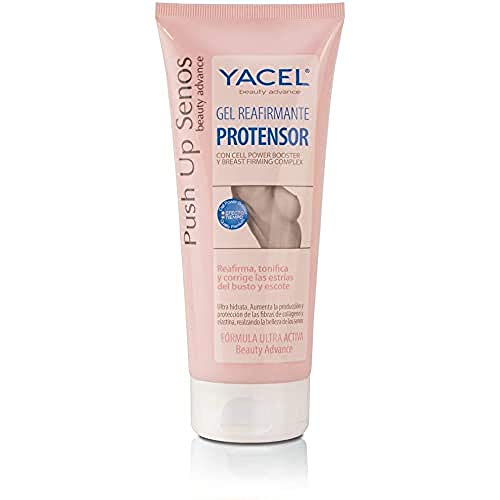 Yacel Push Up Senos. Gel Reafirmante Protensor. Reafirma, Tonifica y Corrige las Estrías del Busto y Escote. Apto en Embarazo y Lactancia. 200 ml., 200 mililitro, 1