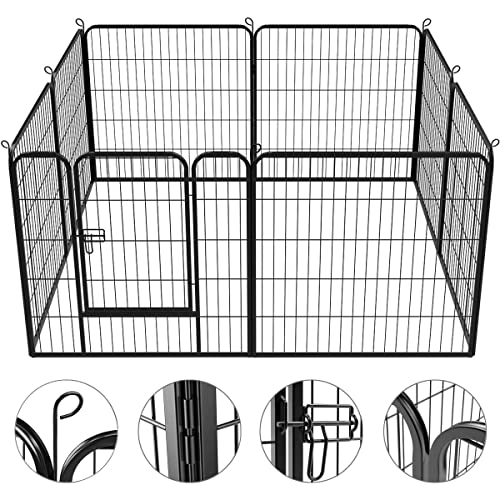 Yaheetech 8 Vallas para Perros 80X80 cm Parque de Cachorros Corral Jaula de Mascota Animales