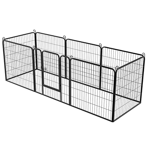 Yaheetech 8 Vallas para Perros 80X80 cm Parque de Cachorros Corral Jaula de Mascota Animales