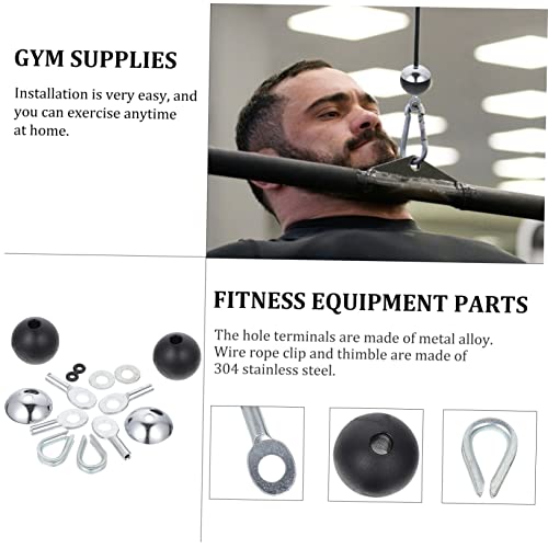 Yardwe 2 Juegos De Accesorios para Equipos De Fitness Cables De Acero para Gimnasio Herramientas De Conexión Cables De Acero para Gimnasio Enlazador Suministros De Gimnasio