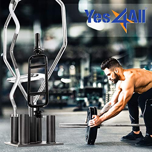 Yes4All Barbell Rack de almacenamiento vertical soporte para barra olímpica