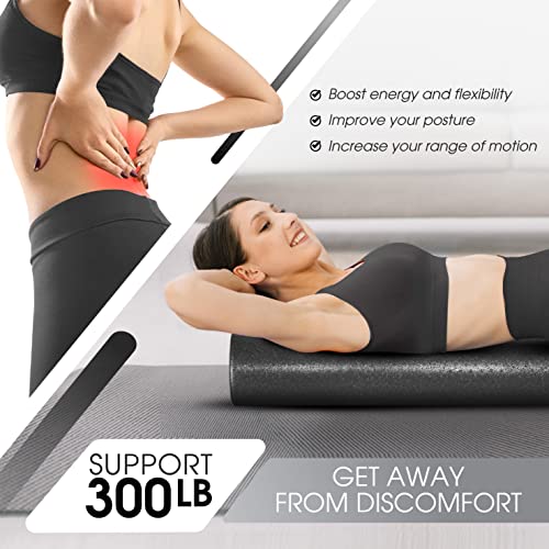 Yes4All Foam Roller - Rullo In Schiuma Ultra Leggero In EPP Ad Alta Densità Lungo 30/45/61/91 CM Per Schiena, Gambe, Allenamenti, Punti Trigger, Palestra, Pilates, Fitness, Yoga, Tessuti Profondi