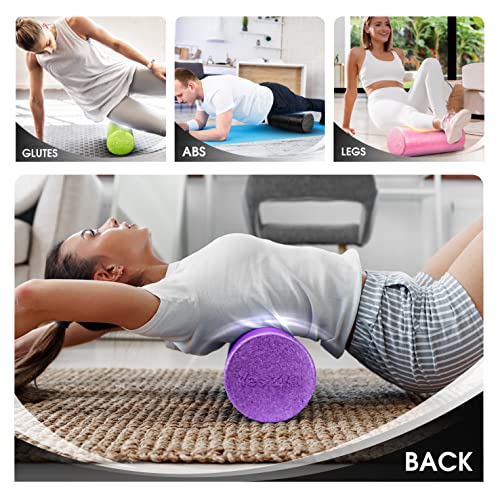 Yes4All Foam Roller - Rullo In Schiuma Ultra Leggero In EPP Ad Alta Densità Lungo 30/45/61/91 CM Per Schiena, Gambe, Allenamenti, Punti Trigger, Palestra, Pilates, Fitness, Yoga, Tessuti Profondi