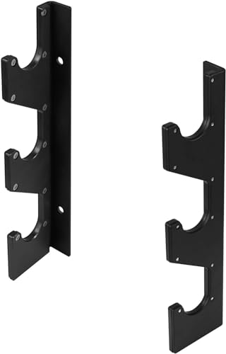 Yes4All Soporte Horizontal de Pared para Barra de Pesas con Capa Protectora de Plástico UHMW-Soporte Colgante para Barra de Pesas, Barra de Ejercicios con Pesas y Barra de Lat Pull Down-Barbell Rack