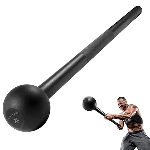 Yes4All Steel Mace Bell para Entrenamiento de Fuerza, Entrenamiento de Hombros, empuñaduras y antebrazos - 5 Libras