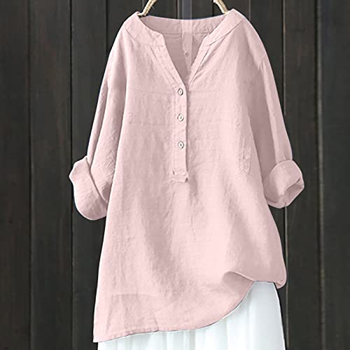 yiouyisheng Camiseta para mujer, cuello redondo, manga corta, básica, para verano, blusa holgada, elegante, manga corta, cupón, manga corta, blusas de verano para mujer