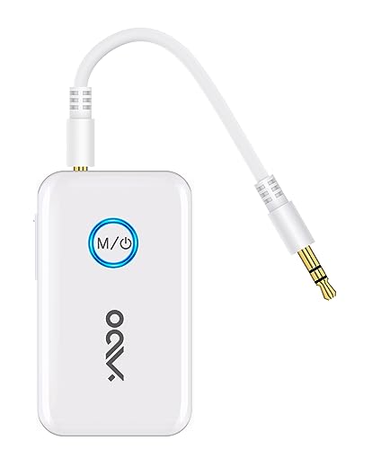 YMOO Transmisor Receptor Bluetooth 5.3,Adaptador Audio 3.5mm Jack Aux HiFi, Aptx Baja Latencia,100ft Transmisión de Música Desde TV/Tablet/Smartphone/Portátil al Avion/Auriculares/Altavoces