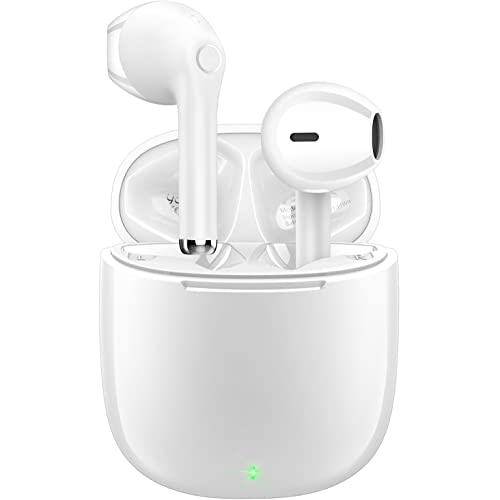 yobola Auriculares Inalámbricos, Auriculares Bluetooth 5.1 HiFi Estéreo, Cascos Inalambricos Bluetooth con Control Táctil, Micrófono Incorporado, IPX5 Deportivos