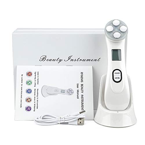 Yofuly Radiofrecuencia Facial Profesional y corporal Aparato, 5 Modos de Terapia de luz LED, Aparato Facial aparato Radiofrecuencia, Antiarrugas, Anti-envejecimiento, Limpieza Profunda,