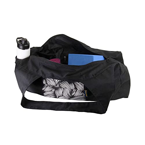 YogaMad Bolsa grande para esterilla de yoga | Bolsa de yoga con cremallera completa con soporte para botellas | Transportador unisex | Tienda alfombrilla y accesorios | Adecuado para pilates, yoga,