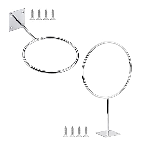 YOUDALIS 2Pcs Soporte de Pelota de Metal, Soporte de Pared para Balones de Exhibición, Soporte de Pared de Bola para Baloncesto, Rugby, Voleibol, Fútbol