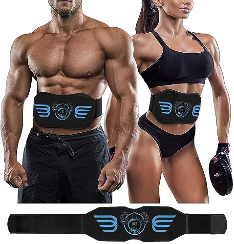 YOUKK EMS Abdominal Electroestimulación,Entrenador Electro-Stimulación,Eléctrico para Músculos Abdominales Electroestimulador Muscular 6 Modos 9 Niveles