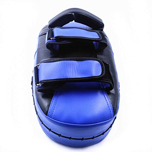 YOUSHANG Paos Muay Thai Soltero Escudos para Patadas Paos De Boxeo Boxeo Kick Shield MMA UFC Muay Thai Taekwondo Sanda Fight Training Azul 36X19X9cm Soltero