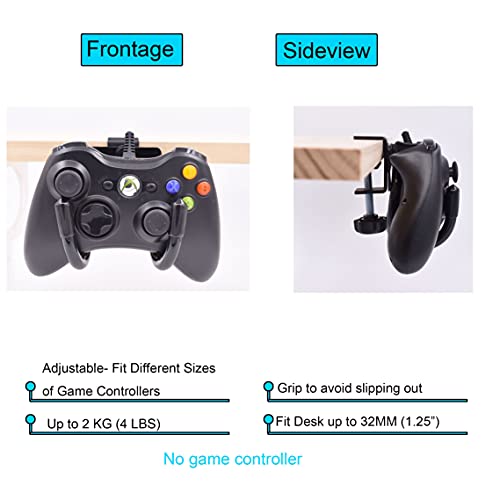 YYST Soporte de escritorio para controlador de juegos con abrazadera en soporte de almacenamiento para PS3/PS4/PS5/Xbox 360/Xbox One/S/X/Elite/Series S/Series X Controller, Pro Controller (1)