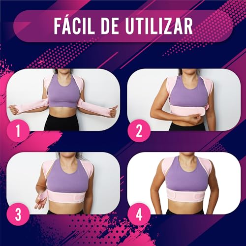 Zamnes Corrector Postura Espalda. Para Mujer y Hombre - Soporte Cervical Cómodo y Ajustable ideal para tu día a día. Corrector Espalda para Corregir tu Postura y Liberarte del Dolor de Espalda