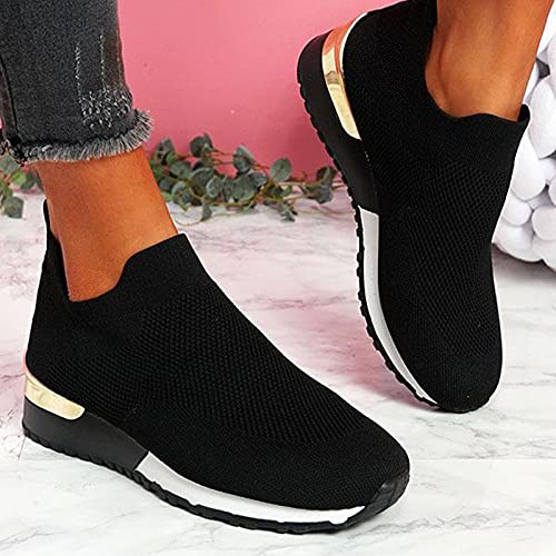 Zapatillas Deportivas Mujer Casuales Deporte Zapatos Deportivos Duraderos De Ligeras Y Transpirable Niñas Caminar Zapatos para Correr con Colchón Respirable Talla Grande para Fitness Gimnasio Running