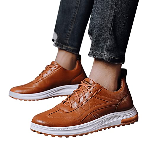 Zapatillas deportivas para hombres, planas, cómodas, informales, para hombre, color caqui, zapatillas deportivas para primavera e invierno, moda de negocios, antideslizantes, para correr, zapatos con