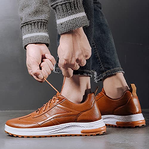 Zapatillas deportivas para hombres, planas, cómodas, informales, para hombre, color caqui, zapatillas deportivas para primavera e invierno, moda de negocios, antideslizantes, para correr, zapatos con