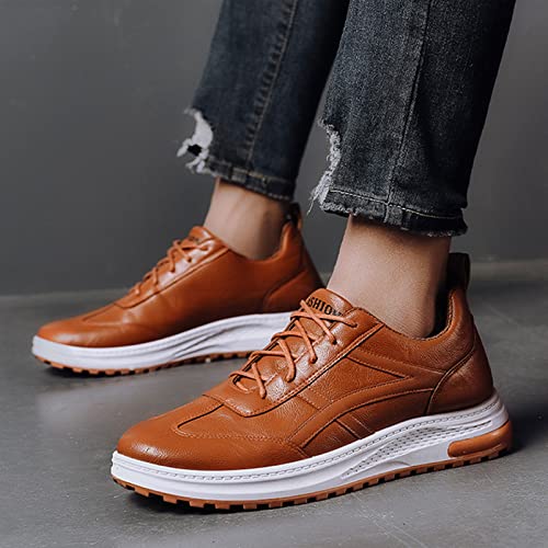 Zapatos casuales para hombre, color caqui, zapatillas deportivas deportivas para hombres, planas, cómodas, zapatillas de moda para primavera e invierno, zapatos de negocios, antideslizantes, para