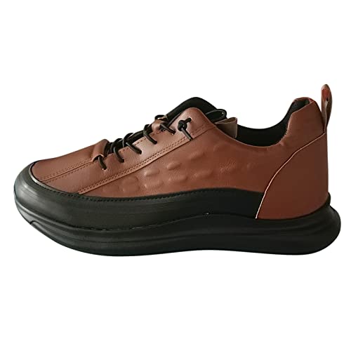 Zapatos de ocio para hombre de fondo suave caqui, antideslizantes, zapatos de negocios para hombres, cordones informales, zapatillas de deporte, planas y redondas, zapatillas de deporte para caminar