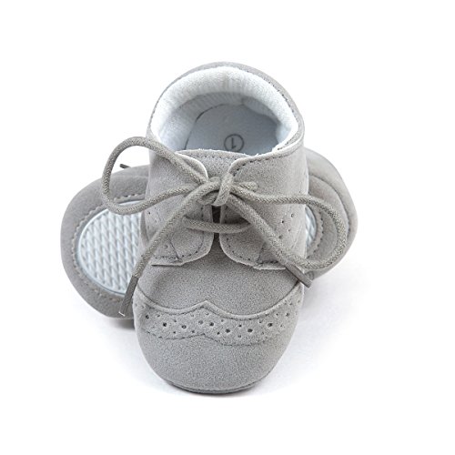 Zapatos sneakers para bebés, de cuero sintético gris Talla:6-12 meses