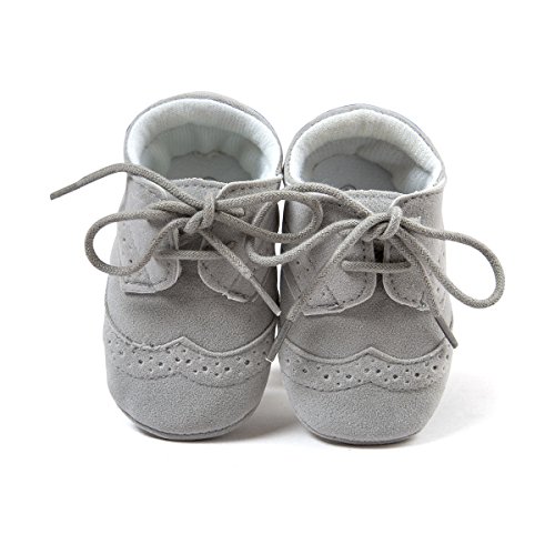 Zapatos sneakers para bebés, de cuero sintético gris Talla:6-12 meses