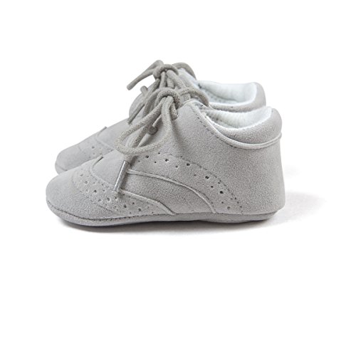 Zapatos sneakers para bebés, de cuero sintético gris Talla:6-12 meses