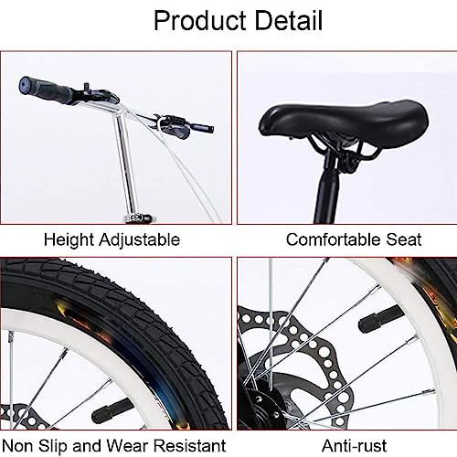 ZDXC Bicicleta Plegable de 14 Pulgadas, Bicicleta Compacta Portátil para Estudiantes de 5 Velocidades, Bicicleta Urbana Ligera para Hombres, Mujeres, Niños, 4 Colores