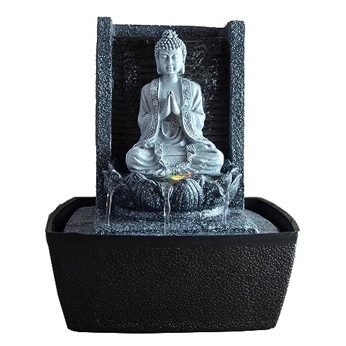 Zen'Light Fuente de Interior, Plateado, 20 x 15 x 26 cm