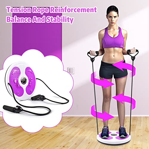 ZeYou Tablero de Disco de Cintura Torcida,Equipo de Fitness para Cintura y Caderas,Ejercicio Aeróbico Adelgazamiento Fitness,Tabla de Equilibrio Giratoria con Cuerda Equipo de Fitness para el Hogar