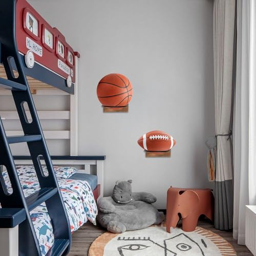 Zfseyuh Soporte de Pared para Balones,Soporte Universal para Pelotas de Metal,Estante para Bolas para Fútbol, ​​Baloncesto,Voleibol, etc