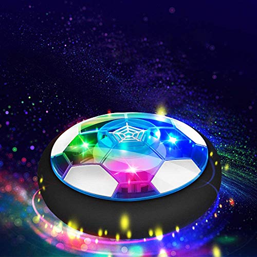 Zhcuves Balón Fútbol Flotant Juguete Niños 3 4 5 6 7 8 9 10 Años Recargable Pelota Futbol con Luces LED Balones Futbol Air Power Soccer para Regalos Navidad Cumpleaños Juego Infantil