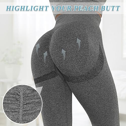 Zhiaek Mallas Deporte Mujer Cintura Alta Leggins Mujer Push Up Elástico Sin Costuras Pantalon Deporte Ropa Deportiva Mujer para Yoga Fitness Pilates Training