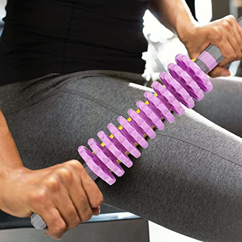 Zhihui Rodillo de masaje muscular de fascia, rodillo de masaje para moldear el cuerpo, 12 rollos de rodillo de masaje ajustable para aliviar el dolor muscular de la celulitis.