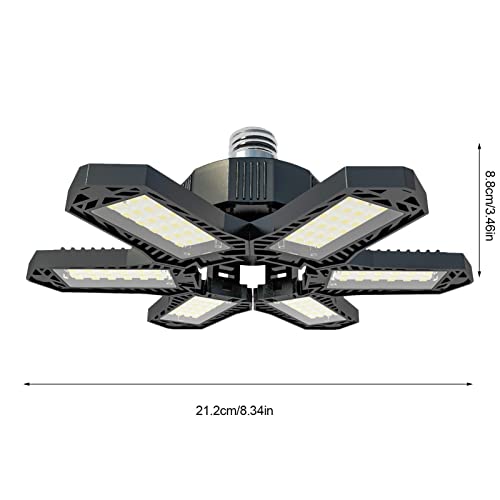 Zhihui Tienda Luces LED - Garaje LED deformable - Tienda Paneles deformables ultrabrillantes 6500K para Taller, sótano, almacén, Garaje, Tienda, Gimnasio