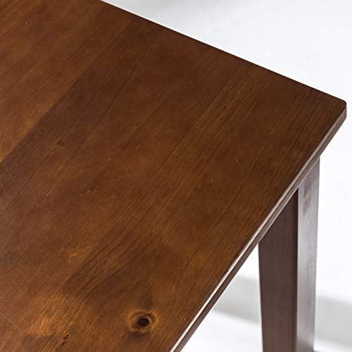 ZINUS Banco de madera Juliet de 100 cm, Banco de comedor de madera maciza con acabado espresso, Montaje sencillo