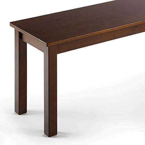 ZINUS Banco de madera Juliet de 100 cm, Banco de comedor de madera maciza con acabado espresso, Montaje sencillo