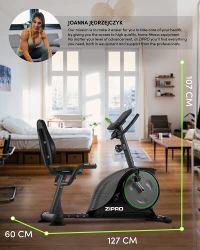 Zipro Bicicleta de entrenamiento en casa Easy, Bicicletas estáticas, Bicicleta magnética de entrenamiento, Bicicleta ergométrica 150kg, Bicicleta de interior, Bicicleta de entrenamiento en casa