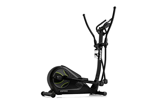 ZIPRO Bicicleta elíptica para Casa Heat, Entrenador eliptico, LCD Pantalla, sensores de Pulso, Ajuste de Resistencia, aplicación iConsole + Kinomap, USB, Bluetooth, 150kg, Negro, 6299207