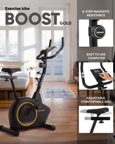 ZIPRO Boost - Bicicleta estática magnética para adultos, color dorado, negro, talla única (5944584)