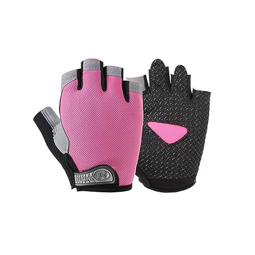 ZKGYUS 1 Par Guantes para Gimnasio Mujer, Guantes para Gym Mujer, Entrenamiento Fitnes, Guantes Pesas Mujer（Rosa）