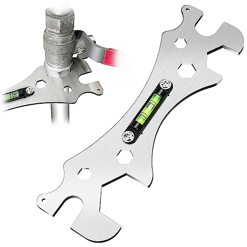 ZoneYan Herramienta de Llave Multifuncional, Llave de Nivelación de ángulo Curvo, Llave de Reparación de Grifo de Ducha para Tornillos Hexagonales de 8 mm 10 mm 12 mm 14 mm 17 mm 23 mm 30 mm